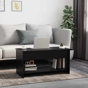 Konferenční stolek černý 102 x 50 x 52,5 cm kompozitní dřevo - obrázek 3
