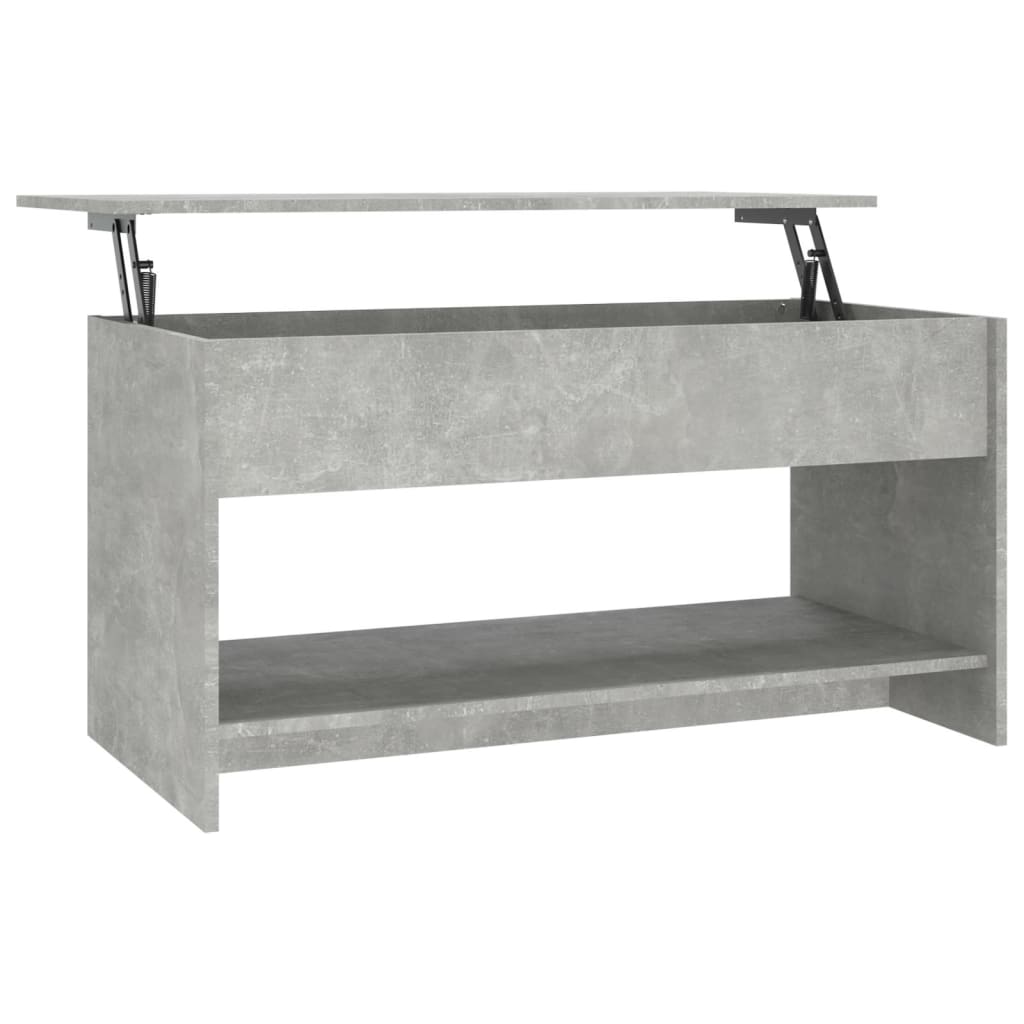 Image of 809651 vidaXL Coffee Table Concrete Grey 102x50x52,5 cm Engineered Wood