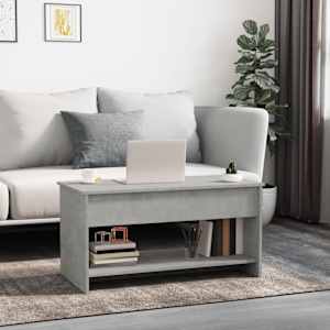 Konferenční stolek betonově šedý 102x50x52,5cm kompozitní dřevo - obrázek 3