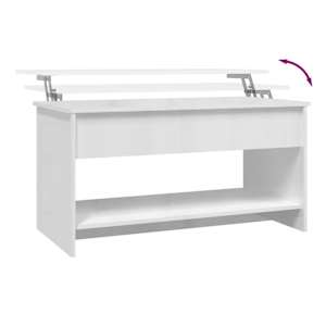 Konferenční stolek lesklý bílý 102x50x52,5 cm kompozitní dřevo - obrázek 8
