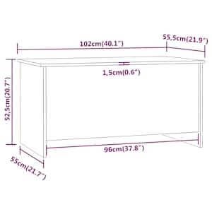 Konferenční stolek černý 102 x 55,5 x 52,5 cm kompozitní dřevo - obrázek 9