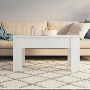 Konferenční stolek bílý 101 x 49 x 52 cm kompozitní dřevo - obrázek 3