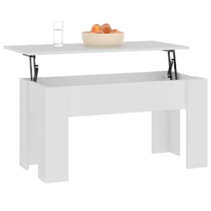 Konferenční stolek bílý 101 x 49 x 52 cm kompozitní dřevo - obrázek 4