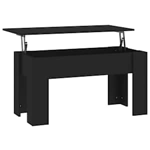 Konferenční stolek černý 101 x 49 x 52 cm kompozitní dřevo - obrázek 2