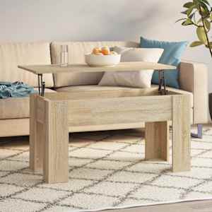 Klubska mizica sonoma hrast 101x49x52 cm konstruiran les