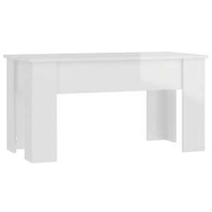 Konferenční stolek lesklý bílý 101x49x52 cm kompozitní dřevo - obrázek 5