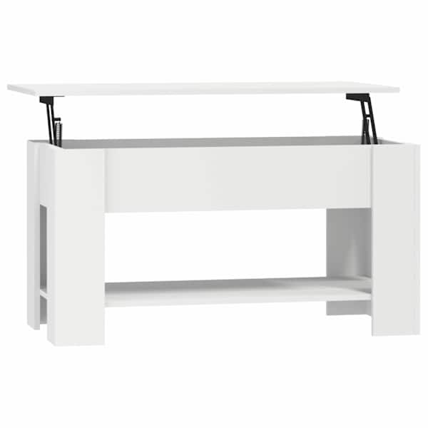 vidaXL kohvilaud, valge, 101x49x52 cm, tehispuit