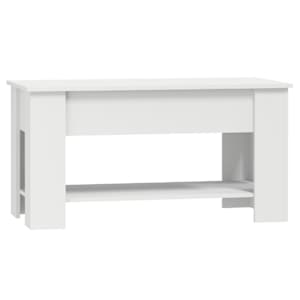 Konferenční stolek bílý 101 x 49 x 52 cm kompozitní dřevo - obrázek 4