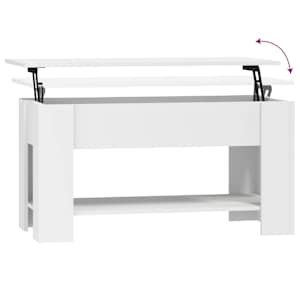 Konferenční stolek bílý 101 x 49 x 52 cm kompozitní dřevo - obrázek 8
