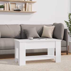 Konferenční stolek bílý 101 x 49 x 52 cm kompozitní dřevo - obrázek 3