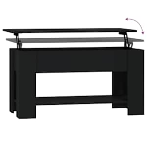 Konferenční stolek černý 101 x 49 x 52 cm kompozitní dřevo - obrázek 8