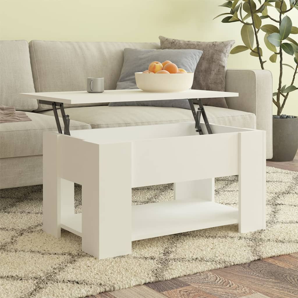 Konferenční stolek bílý 79 x 49 x 41 cm kompozitní dřevo