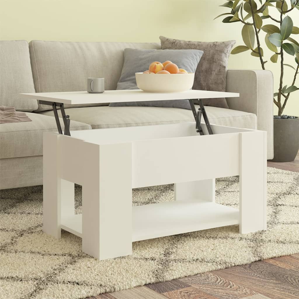 vidaXL Couchtisch Weiß 79x49x41 cm Holzwerkstoff