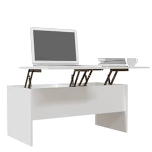 Konferenční stolek bílý 102 x 50,5 x 46,5 cm kompozitní dřevo - obrázek 4