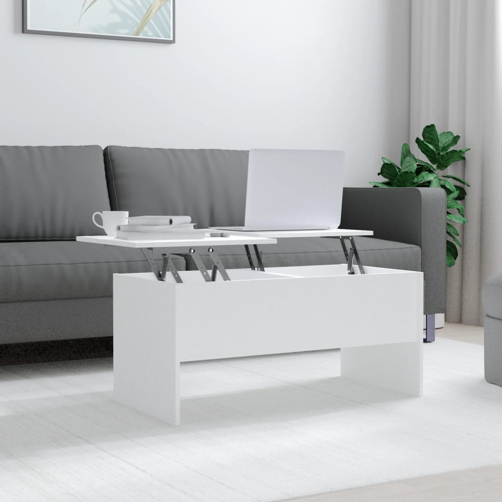 Konferenční stolek bílý 102 x 50,5 x 46,5 cm kompozitní dřevo