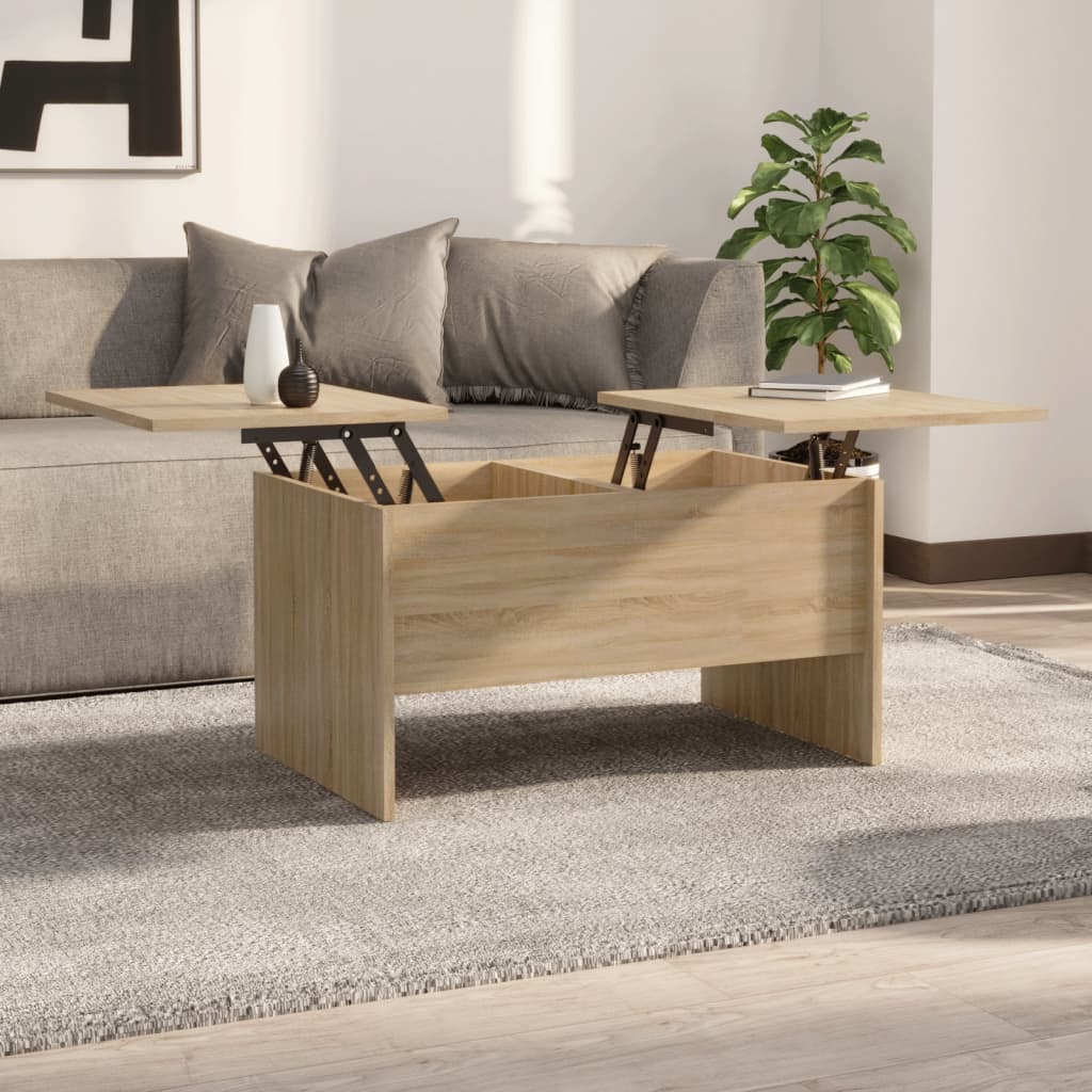 vidaXL Table basse Chêne sonoma 80x50x42,5 cm Bois d'ingénierie