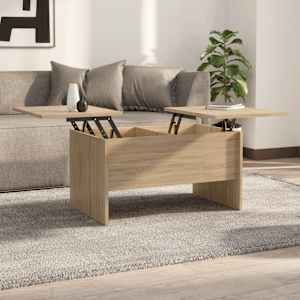 Klubska mizica sonoma hrast 80x50x42,5 cm konstruiran les