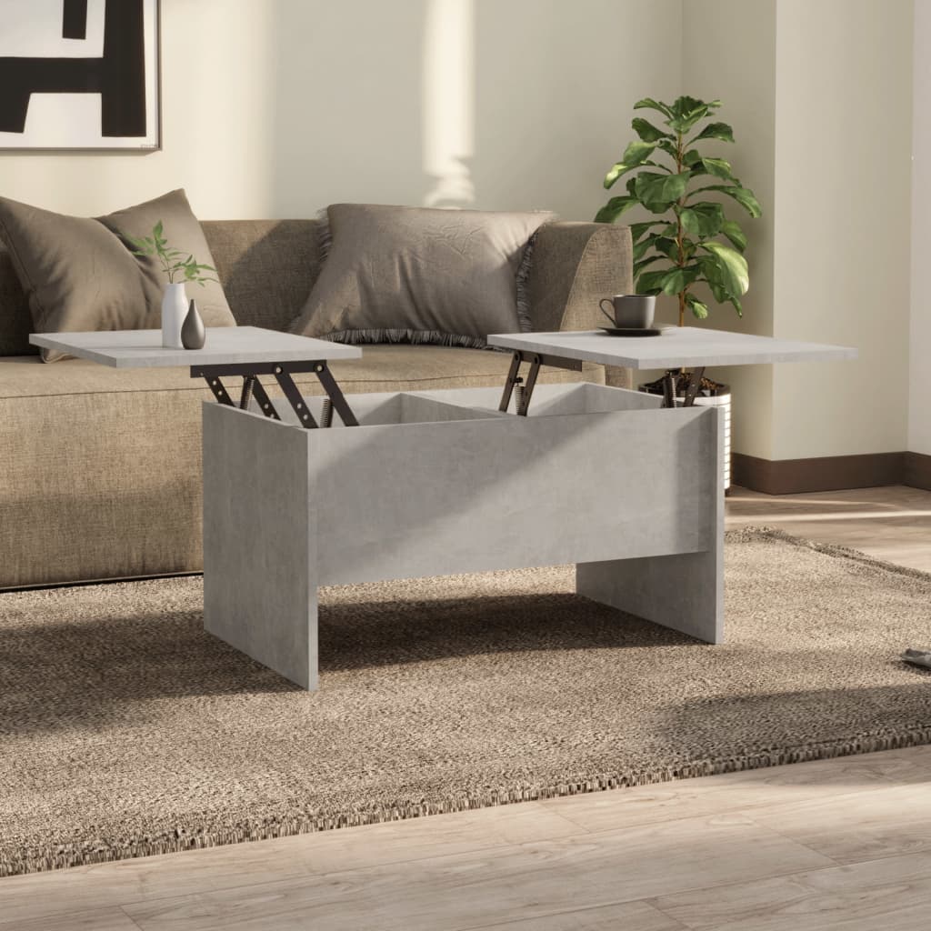 vidaXL sofabord 80x50x42,5 cm konstrueret træ betongrå