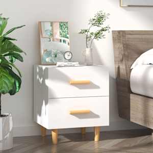 Nočna omarica bela 40x35x47,5 cm