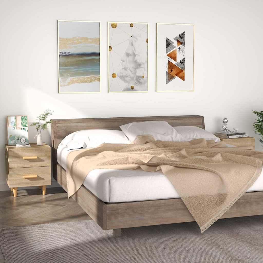 vidaXL Szafki nocne, 2 szt., d�b sonoma, 40x35x47,5 cm