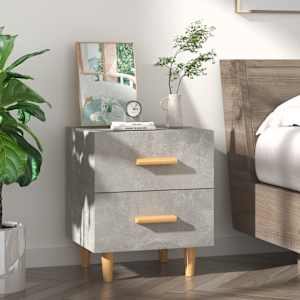 Nočna omarica betonsko siva 40x35x47,5 cm