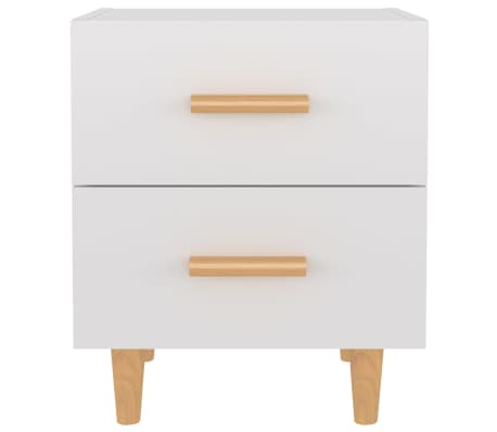 vidaXL Bed Cabinet High Gloss White 40x35x47.5 cm