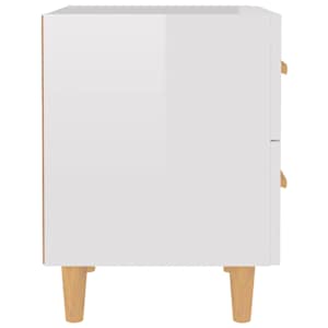Noční stolky 2 ks bílé s vysokým leskem 40 x 35 x 47,5 cm - obrázek 4