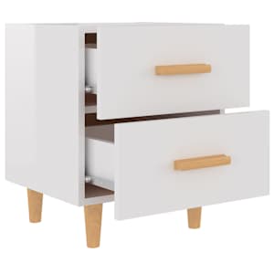 Noční stolky 2 ks bílé s vysokým leskem 40 x 35 x 47,5 cm - obrázek 5