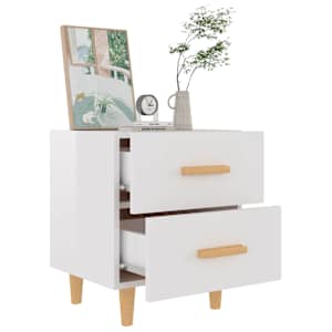 Noční stolky 2 ks bílé s vysokým leskem 40 x 35 x 47,5 cm - obrázek 6
