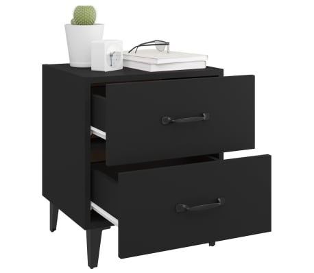 vidaXL öökapid 2 tk, must, 40 x 35 x 47,5 cm