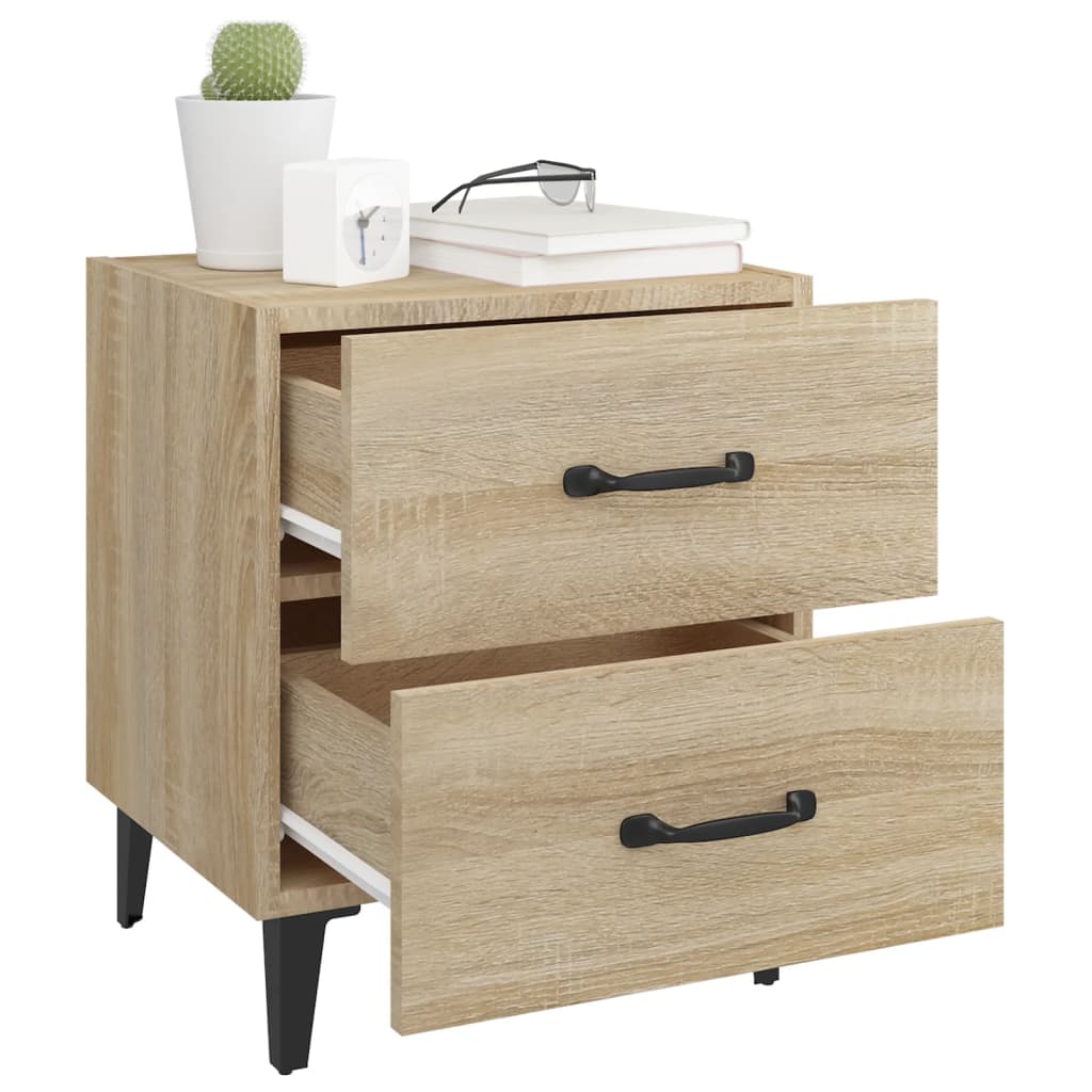 

vidaXL Nachtkastje 40x35x47,5 cm sonoma eikenkleurig