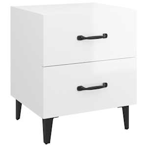 Noční stolky 2 ks bílé s vysokým leskem 40 x 35 x 47,5 cm - obrázek 5