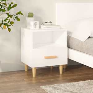 Nočna omarica bela 40x35x47 cm