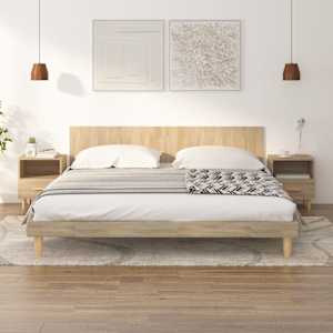 Nočna omarica 2 kosa sonoma hrast 40x35x47 cm