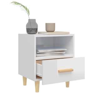 Noční stolky 2 ks bílé s vysokým leskem 40 x 35 x 47 cm - obrázek 3