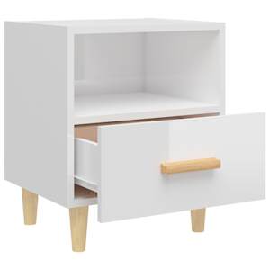Noční stolky 2 ks bílé s vysokým leskem 40 x 35 x 47 cm - obrázek 6