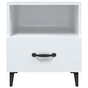 vidaXL &ouml;&ouml;kapp, k&otilde;rgl&auml;ikega valge, tehispuit