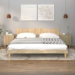 Nočna omarica 2 kosa sonoma hrast konstruiran les