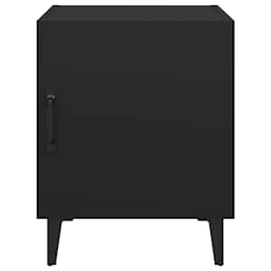 vidaXL naktsskapītis, melns, inženierijas koks