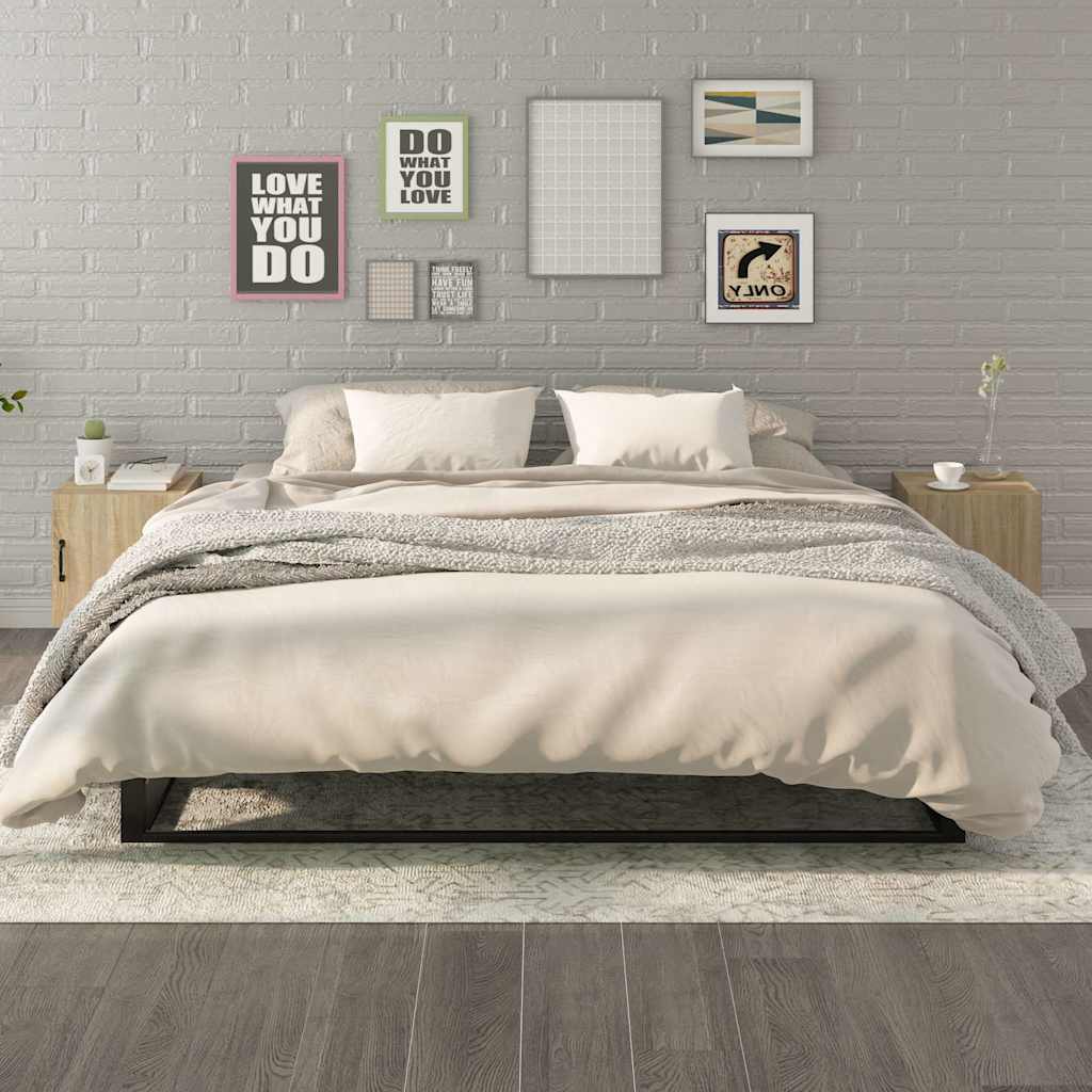 vidaXL Szafki nocne, 2 szt., d�b sonoma, materia� drewnopochodny