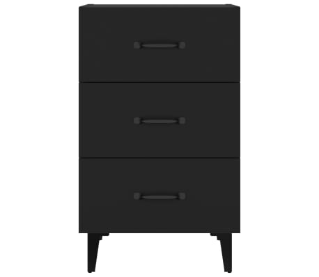 vidaXL Κομοδίνο Μαύρο 40 x 40 x 66 εκ. από Επεξεργασμένο Ξύλο