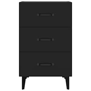 vidaXL Κομοδίνο Μαύρο 40 x 40 x 66 εκ. από Επεξεργασμένο Ξύλο