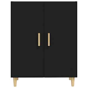 vidaXL Skjenk svart 70x34x90 cm konstruert tre