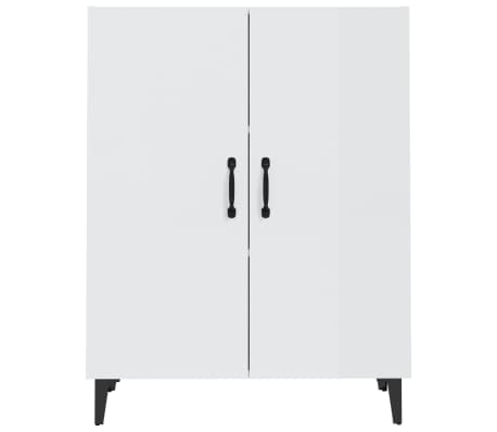 vidaXL &Scaron;oninė spintelė, balta, 70x34x90cm, apdirbta mediena, blizgi