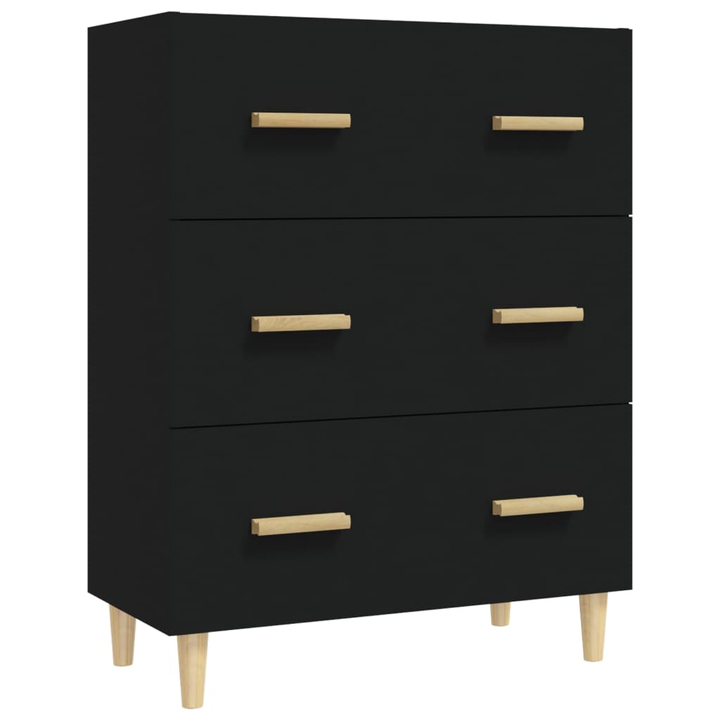 

vidaXL Sideboard Black 27.6"x13.4"x35.4" Engineered Wood