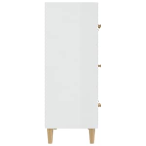 Příborník bílý s vysokým leskem 70x34x90 cm kompozitní dřevo - obrázek 4