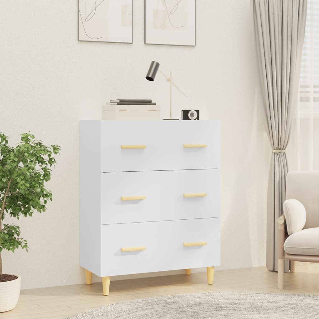 vida XL Sideboard Hochglanz-Weiß 70x 34x 90 cm Holzwerkstoff