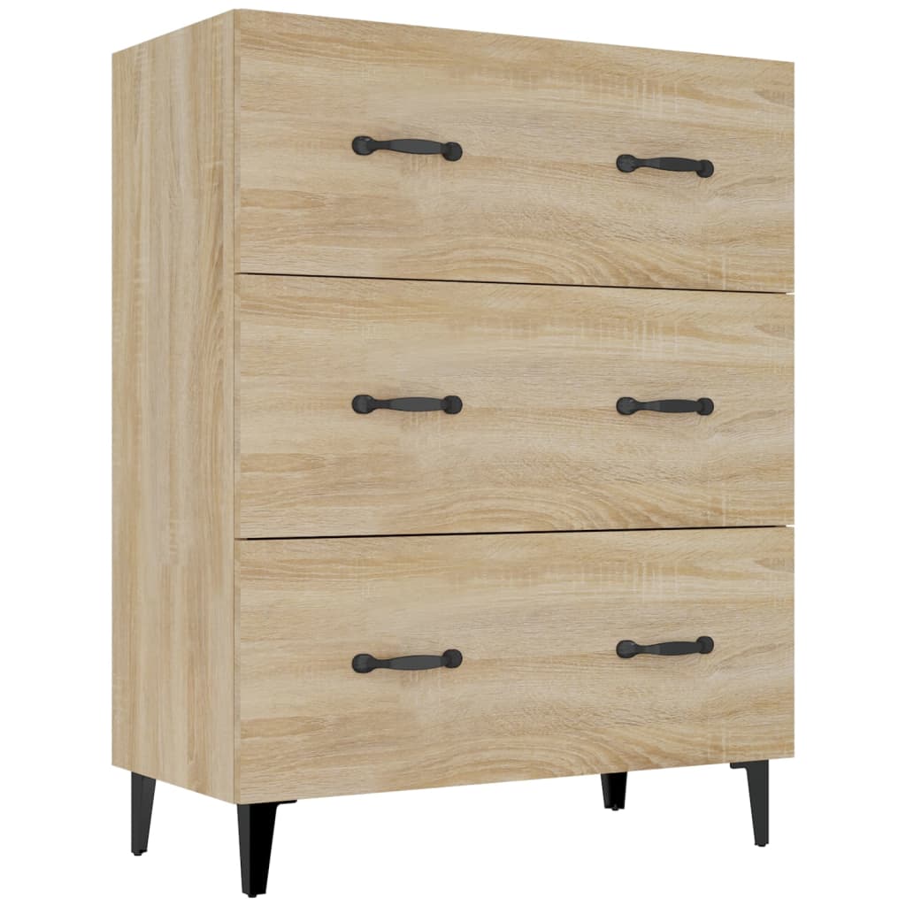 

vidaXL Sideboard Sonoma Oak 27.4"x13.4"x35.4" Engineered Wood