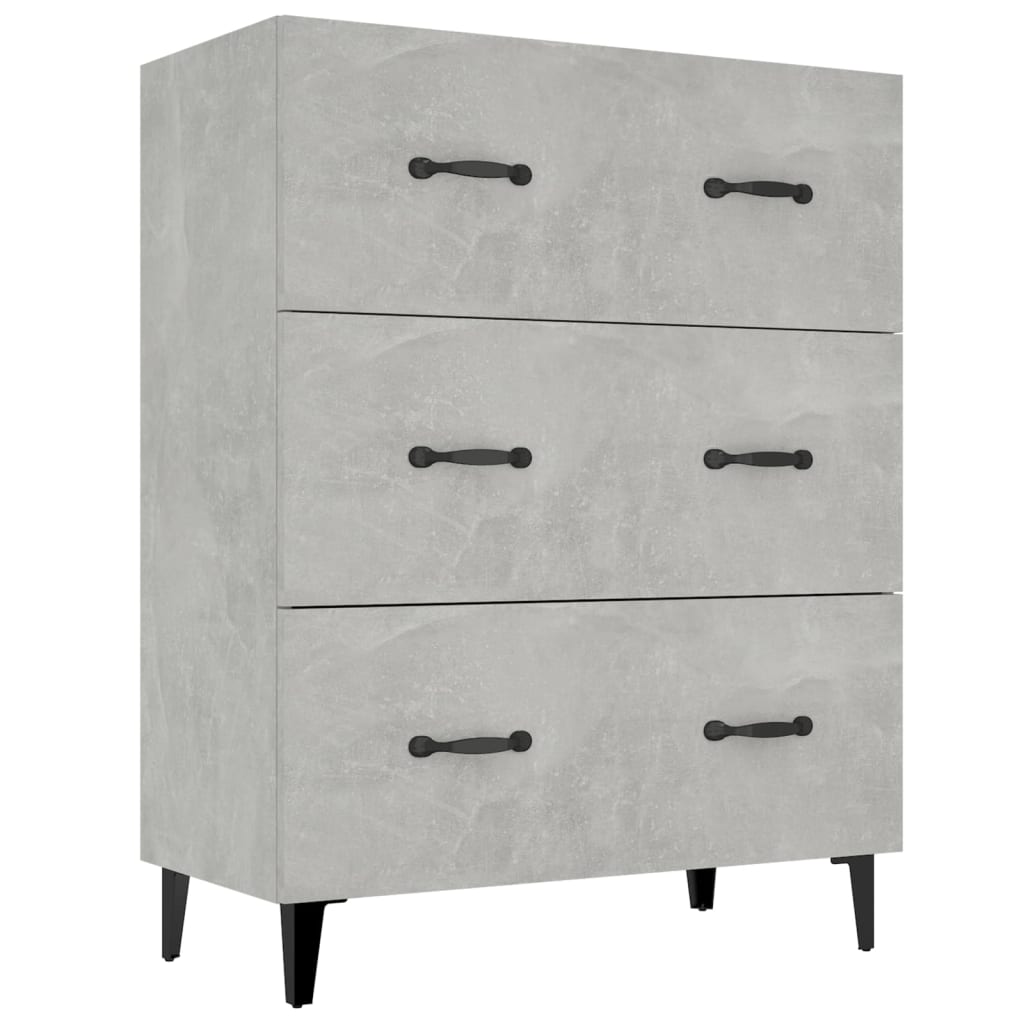 

vidaXL Sideboard Concrete Gray 27.4"x13.4"x35.4" Engineered Wood