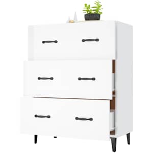 Příborník bílý s vysokým leskem 69,5x34x90 cm kompozitní dřevo - obrázek 4